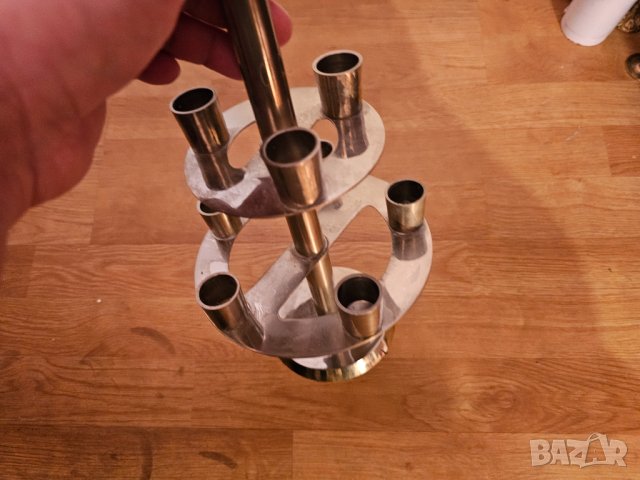 Стар солиден Арменски деветсвещник Ханукията за празника Ханука арменски празник, снимка 2 - Други ценни предмети - 44167030