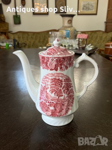 Уникално красив английски порцеланов чайник №1784, снимка 1 - Антикварни и старинни предмети - 35466396