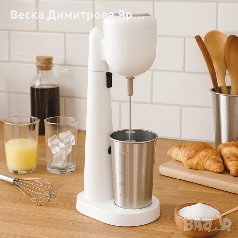 Стоящ фрапе миксер Muhler FMX-277S, 100W, Метална чаша, снимка 5 - Миксери - 51021095