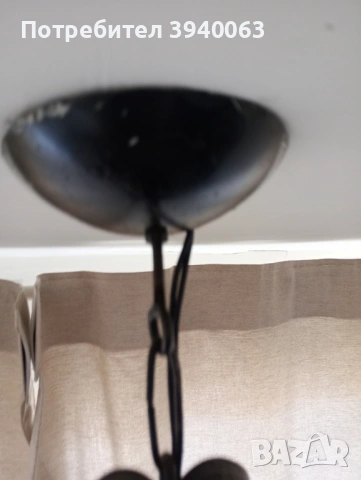 Стар полилей от ковано желязо единичен , снимка 7 - Лампи за таван - 43952225