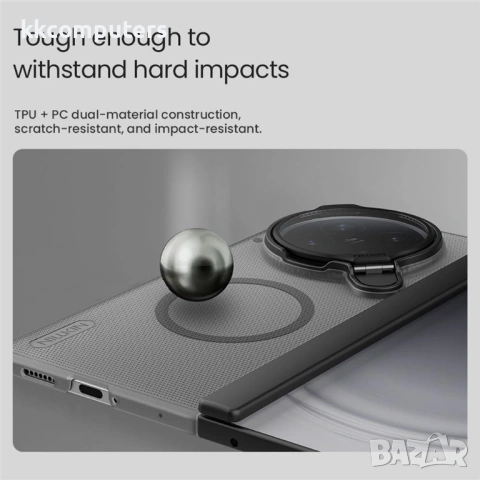NILLKIN Super Frosted Shield Prop Магнитен Калъф за Oppo Find N6 5G - PC, Прозрачно капаче-стойка, 2, снимка 9 - Калъфи, кейсове - 54265350