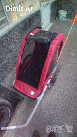 Детска количка/ремарке за колело – почти като нова!, снимка 4 - Велосипеди - 51281384