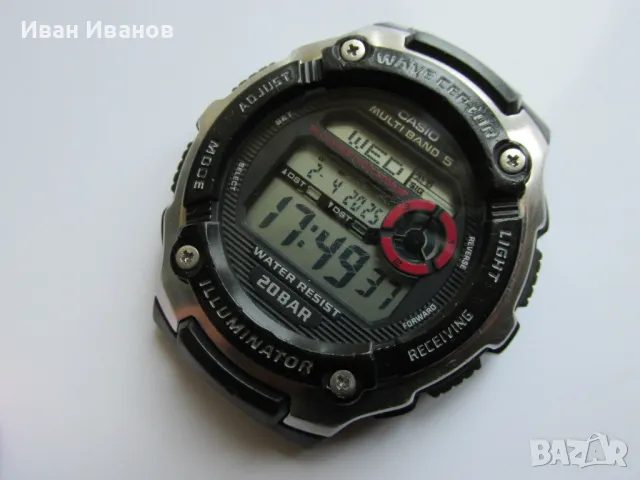 Casio WV-M200 Wave Ceptor Multi Band 5 20 BAR Касио радиосверяем, снимка 10 - Мъжки - 49748888
