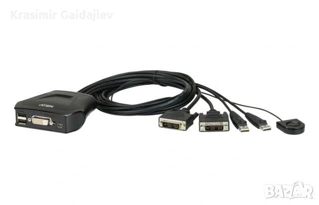 ATEN 2-портов USB DVI KVM превключвател, снимка 3 - Кабели и адаптери - 53084895