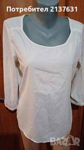 ДАМСКА БЯЛА БЛУЗА  VERO MODE - Размер М , снимка 1 - Блузи с дълъг ръкав и пуловери - 44562336