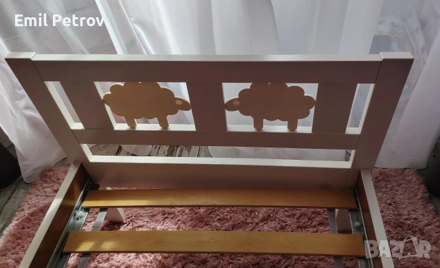 Детско легло Икеа 70х160 + матрак+ подматрачна решетка, снимка 3 - Мебели за детската стая - 54087793