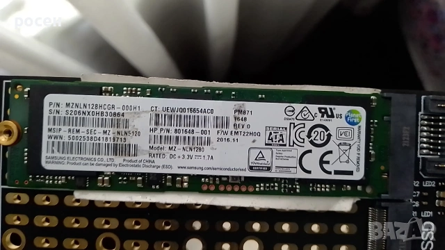 SSD Samsung PM871 128GB M.2 SATA 2280, снимка 11 - Твърди дискове - 54164612