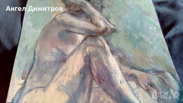 Манол Панчовски маслена картина голо женско тяло , снимка 3 - Картини - 38545546