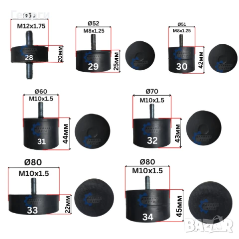 Антивибрационен тампон - антивибрационни тампони, снимка 7 - Части - 50398841