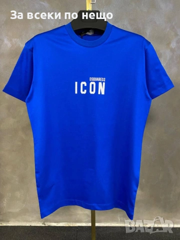 Icon DSQUARED2 Мъжка Синя Тениска👕Мъжка Блуза С Къс Ръкав В Син Цвят Код Mens P.166