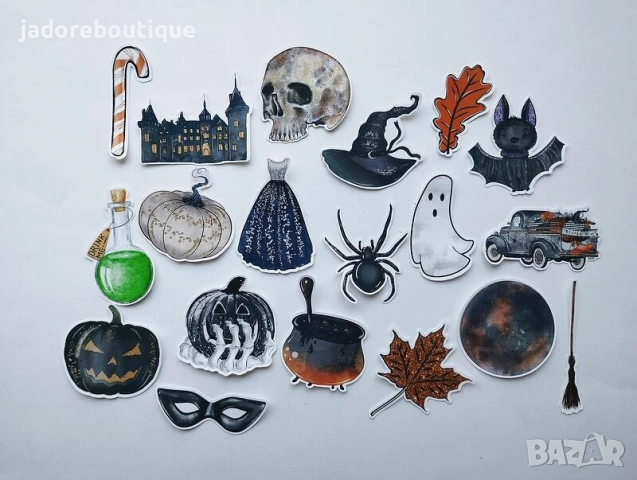 Дизайнерски скрапбук стикери Есен/ Хелоуин различни видове, снимка 9 - Други - 42119125
