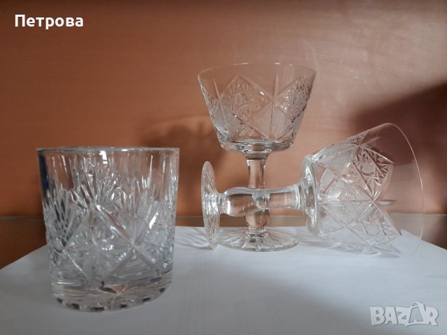 Кристални чаши, снимка 3 - Чаши - 36865287