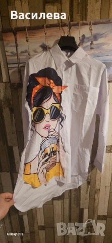 Риза с принт. , снимка 6 - Ризи - 52924991