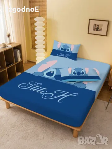 99/190 Долен чаршаф с ластик Lilo and Stitch 