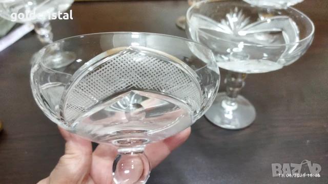 кристални чаши Рамона , снимка 6 - Антикварни и старинни предмети - 26751575
