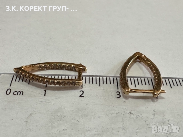 Златни обеци 14к, 2,27гр, снимка 4 - Обеци - 52789583