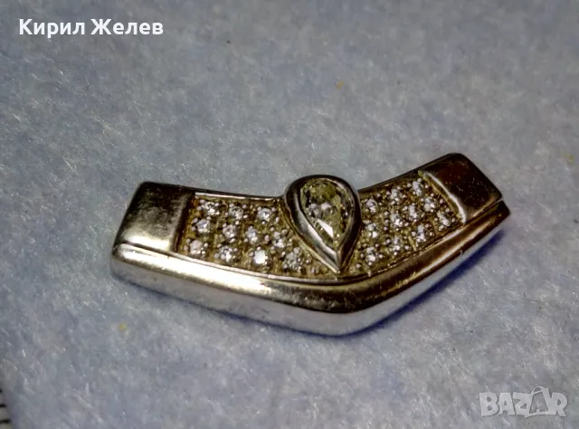 CANISA 925 ШАРМАНТЕН СКЪПОЦЕНЕН СРЕБЪРЕН ПЕНДАНТ РОДИРАНО СРЕБРО 925 с ПРЕКРАСНИ ЦИРКОНИ 60351, снимка 3 - Колиета, медальони, синджири - 50340575