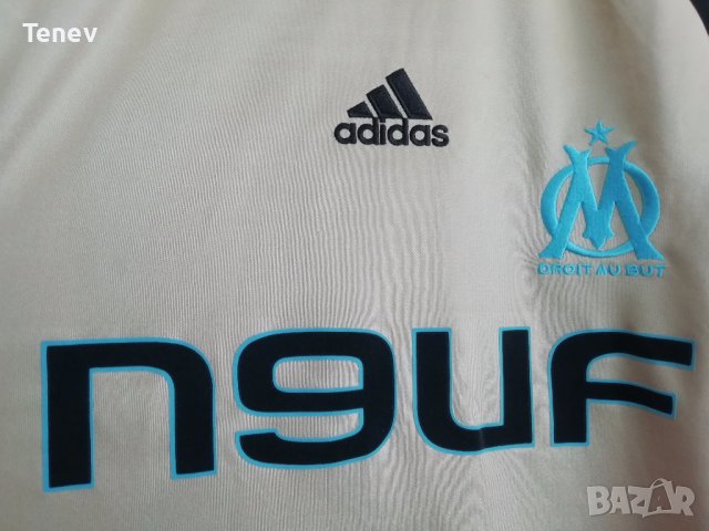Olympique Marseille Adidas рядка оригинална златна фланелка тениска Олимпик Марсилия L 2008/2009, снимка 3 - Блузи - 37002768