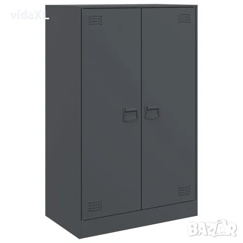 vidaXL Бюфет, антрацит, 67x39x107 см, стомана