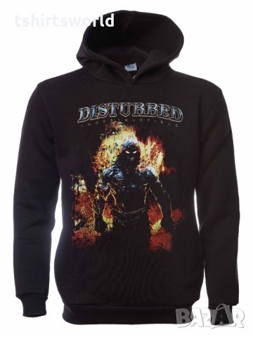 Нов мъжки суичър с дигитален печат на музикалната група Disturbed (Дистърбт), снимка 5 - Суичъри - 31757788