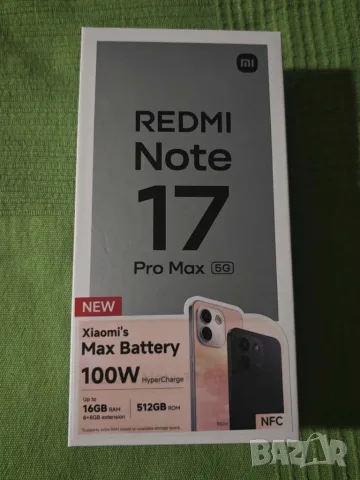 НОВ! Xiaomi Redmi Note 17 Pro Max 5G Green 