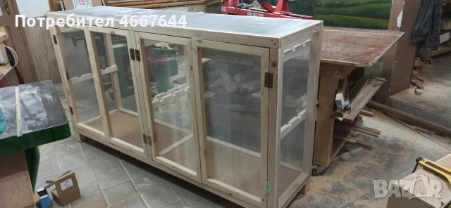 Дървен шкаф за сушене на луканки