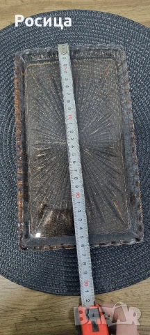 Старовремско стъклено плато, снимка 3 - Чинии - 53968169