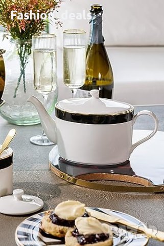 Нов Фин Mikasa Luxe Deco Чайник с Инфузер за Чай Подарък дом кухня порцелан, снимка 4 - Други стоки за дома - 42822868