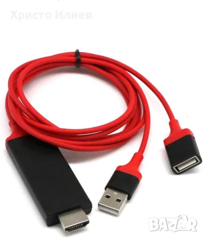 HDMI кабел за телефон към телевизор iPhone iPad Android Цифров AV адаптер , снимка 3 - Аксесоари за Apple - 56305465