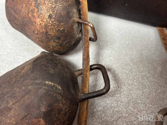 Истински Автентични Стари Хлопки-5 броя на кожен каиш, снимка 10 - Антикварни и старинни предмети - 52803117