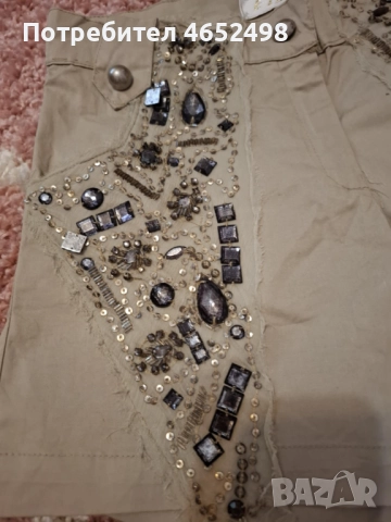 EXEX Панталонки с камъни, снимка 3 - Къси панталони и бермуди - 52527740