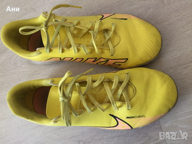 Жълти кожени маратонки NIKE., снимка 2 - Детски маратонки - 54309231