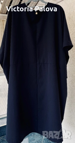 Уникална авангардна находка на Souvenir Italy - Нестандартен силует в Deep Navy, снимка 7 - Рокли - 53953605