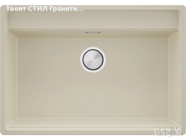 Бежава кухненска мивка за вграждане под плот Берген 80 Low 760x530 мм -20%, снимка 2 - Мивки - 53070184