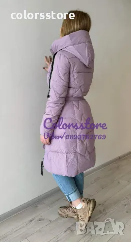 Дълго зимно яке Лилаво-IM44pi, снимка 2 - Якета - 37778243