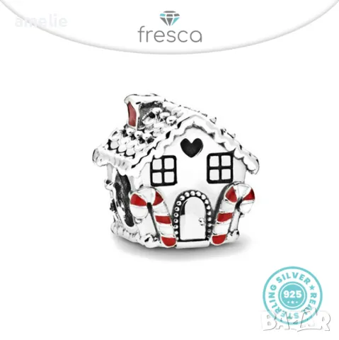 Коледни талисмани Fresca по модел тип Пандора Pandora с печати S 925 Christmas Collection, снимка 12 - Гривни - 48278831