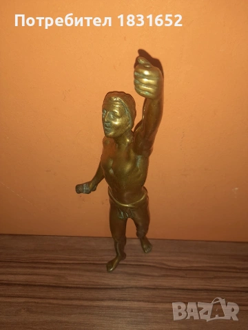 Стара бронзова фигура, снимка 4 - Статуетки - 54113954