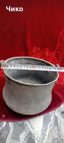 Малко медно котле с капак, снимка 5 - Антикварни и старинни предмети - 55788307