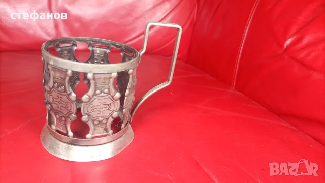 Руски стари, ретро подстакани, масивни, 6 бр, снимка 6 - Антикварни и старинни предмети - 50693369