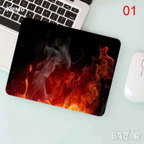 Подложка за мишка с огън, снимка 2 - Клавиатури и мишки - 31616358