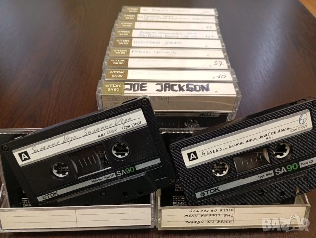 TDK SA 90 хромни аудио касети Албуми Лот от 11бр Genesis Alan Parson Project Beatles Vangelis Joe Ja, снимка 2 - Аудио касети - 51994205