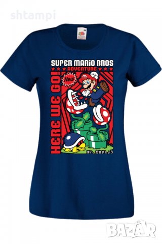 Дамска тениска Super Mario Bros,Анимация,игра,Празник,Повод., снимка 7 - Тениски - 37946292