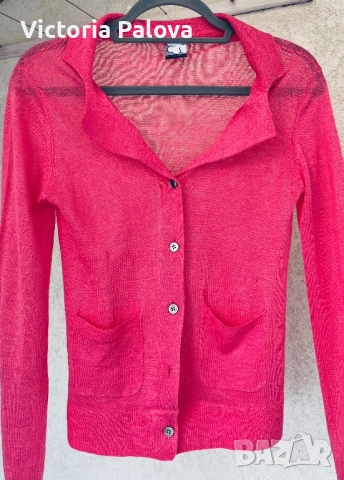 Ленена жилетка GLÜCKSFALL цвят фуксия, снимка 6 - Жилетки - 52978421