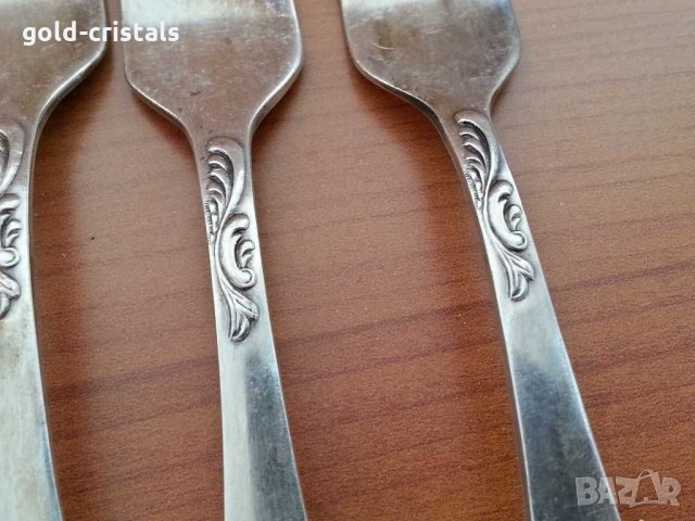 стари руски посребрени вилици мнц, снимка 4 - Антикварни и старинни предмети - 30635779