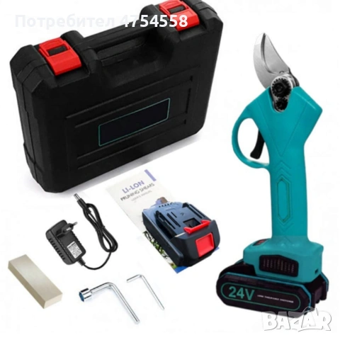 Акумулаторна безчеткова ножица в комплект с 2 батерии и куфар - компактна и прецизна