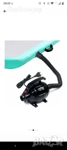 Електрическа въздушна помпа Tovbmup, за надуваеми дюшеци, 600W, 220V, снимка 4 - Други спортове - 49743819