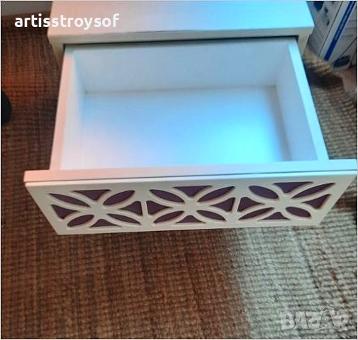 нощни шкафчета от МДФ с чекмеджета, снимка 4 - Спални и легла - 54208634