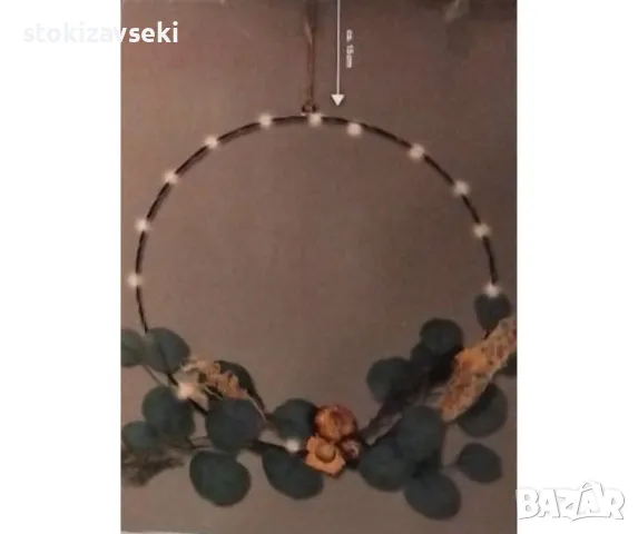 LED декоративен пръстен 20 топли бели светодиода, снимка 2 - Лед осветление - 49053526