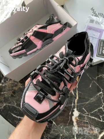 Dolce & Gabbana Дамски Маратонки 36-40 Номер Черно и Розово Клас Оригинал Реални Снимки , снимка 8 - Маратонки - 53055062