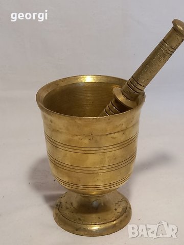 Стар месингов хаван   16/1, снимка 2 - Антикварни и старинни предмети - 38056817